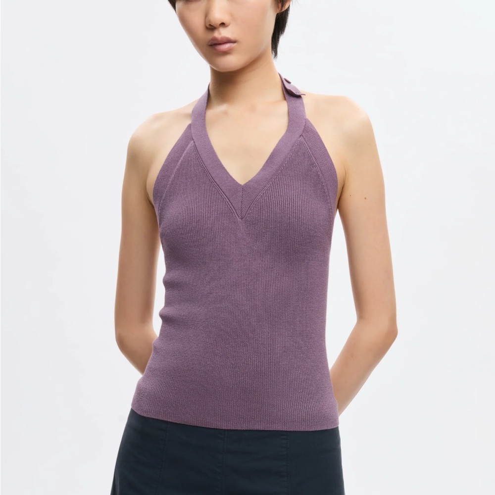 KOTN iris halter tank in mauve size M NWT
